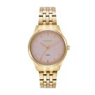 Relógio Mondaine Feminino Rosa Dourado 99862LPMVDE1