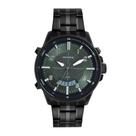 Relógio MONDAINE masculino anadigi preto verde 32855GPMVPE3