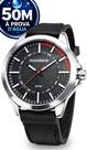 Relógio Mondaine Masculino De Pulso Analógico Quartz Esportivo Casual Com Pulseira Preta Em Silicone Prova Dágua 50m Original