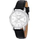 Relógio MONDAINE masculino prata couro preto 99584L0MVNH1