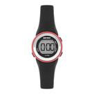Relogio Mormaii Digital rosa preto pequeno infantil criança pulseira de borracha a prova dagua MO0964/8T