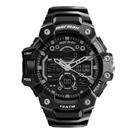 Relógio MORMAII masculino anadigi preto prata MO0631/8P