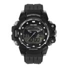 Relógio MORMAII masculino anadigi preto prata MO1168/8P Relógio MORMAII masculino anadigi preto prata MO1168/8P