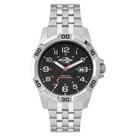 Relogio Mormaii Masculino Prateado Visor Preto Calendário MO2317AD1P