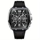 Relógio Multifuncional para Homens com Pulseira de Silicone Display Luminoso Impermeável 3atm