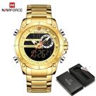 Relógio Naviforce 9163 Masculino Analógico/Digital Aço Inox Dourado 4,35cm Relógio Naviforce 9163 Masculino Analógico/Digital Aço Inox Dourado 4,35cm