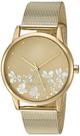 Relógio Nine West Feminino com Mostrador Floral e Pulseira de Malha