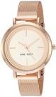 Relógio Nine West Feminino - Pulseira de Malha Dourada, Caixa 34mm