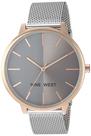 Relógio Nine West Feminino - Pulseira de Malha e Mostrador Sunray - Caixa de 40mm