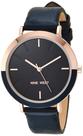 Relógio Nine West Women Strap com pulseira azul marinho/ouro rosa