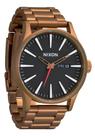 Relógio NIXON Sentry SS A356 bronze/preto 100m para homens