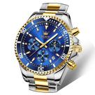 Relógio OLEVS Luxury Chronograph em aço inoxidável impermeável
