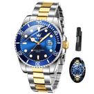 Relógio OLEVS masculino ROUND Business Quartz impermeável com mostrador azul Relógio OLEVS masculino ROUND Business Quartz impermeável com mostrador azul