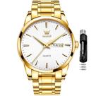 Relógio OLEVS Men Silver Business Dress Analog Quartz Date