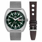 Relógio Orient 3 Estrelas F49SS023 E1SX Verde Pulseira Couro Extra