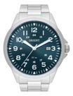 Relogio orient analogico azul metal prata mbss1380 d2sx cor:azul