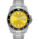 Relogio orient automatico amarelo metal prata nh3ss011 y1sx