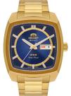 Relogio orient automatico azul metal dourado f49gg031 d1kx