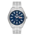 Relogio orient automatico azul metal prata 469ss075nh d1sx