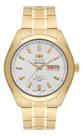 Relogio orient automatico prata metal dourado 469gp075f s1kx