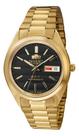 Relogio orient automatico preto metal dourado 469wc2f p1kx