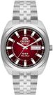 Relogio orient automatico vermelho metal prata yn6ss005 w1sx