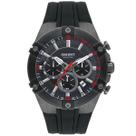 Relogio orient cronografo cinza silicone preto myspc005 g1px
