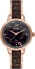 Relógio Orient Feminino Analógico Eternal Aço Rosé Resina Marrom Vidro Facetado FTSS0140 N1RN