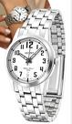 Relógio Orient Feminino De Pulso Vintage Analógico Quartz Com Fundo Branco Prata Em Aço Inoxidavel A Prova Dàgua Em 50 Metros Original