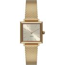 Relogio Orient feminino dourado dourado slim vidro Safira classico social minimalista pulseira esteira LGSS0068 C1KX
