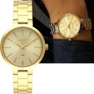 Relógio Orient Feminino Dourado Prova dÁgua Original Com Strass FGSS0171 C1KX