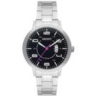 Relogio Orient Feminino Prata preto e rosa pequeno antialérgico FBSS1160 P2SX