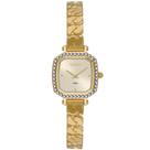 Relógio Orient Feminino Ref: Lgss0062 C1kx Retangular Dourado