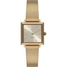 Relógio Orient Feminino Ref: Lgss0068 C1kx Retangular Mesh Dourado
