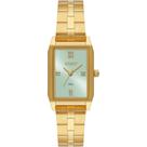 Relógio Orient Feminino Ref: Lgss0074 F3kx Retangular Dourado