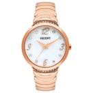 Relógio ORIENT feminino strass madrepérola FRSS0025 B2RX