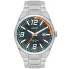 Relógio ORIENT masculino analógico verde laranja MBSS1463 E2SX