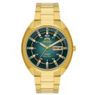 Relogio Orient Masculino Automatico dourado mostrador verde banhado folheado NH3GG006 E1KX