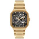 Relógio orient masculino automatico dourado skeleton nh7gg008 g1kx