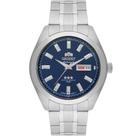 Relógio ORIENT Masculino Automático Prata 3 Estrelas 469SS076F D1SX