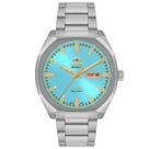 Relógio ORIENT masculino automático prata azul NH3SS008 A1SX