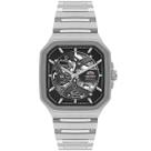 Relógio orient masculino automatico quadrado skeleton nh7ss008 g1sx