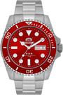 Relógio Orient Masculino Automático Submariner Aço Mostrador Vermelho NH3SS009 W1SX Original