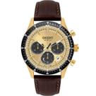 Relógio orient masculino crono couro mgscc011 c1nx