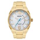 Relogio Orient Masculino Dourado fundo branco folheado banhado MGSS1159 S2KX Relogio Orient Masculino Dourado fundo branco folheado banhado MGSS1159 S2KX