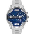 Relógio orient masculino prata dual time mbsst001 d1sx