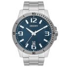 Relogio Orient Masculino Prata Fundo Azul MBSS1419 D2SX