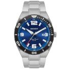 Relógio Orient Masculino Prata Mbss1476 D2sx Fundo Azul