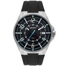 Relogio Orient Masculino prata preto e azul pulseira de borracha MBSP1036 PAPX