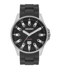 Relogio Orient Masculino prata preto pulseira borracha calendario MBSP1031 P1PX Relogio Orient Masculino prata preto pulseira borracha calendario MBSP1031 P1PX